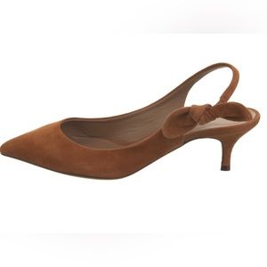 RISE SUEDE SLINGBACK PUMPS IN BROWN by Tabitha Simmons